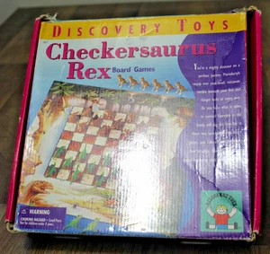 Vintage Discovery Toys Checkersaurus Rex Board Game 1997 Complete Checkers - Picture 1 of 3
