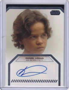 2012 Topps Star Wars Galactic Files Daniel Logan as Boba Fett Autograph Auto - Picture 1 of 2