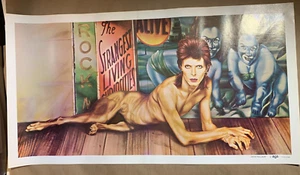 DAVID BOWIE VINTAGE 1974 DIAMOND DOGS ROCK & ROLL POSTER -NICE 17.5 x 33" - Picture 1 of 6