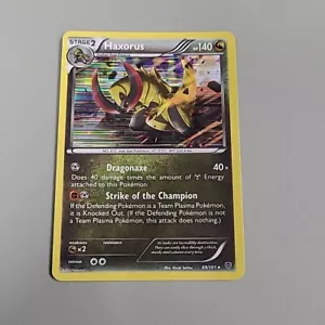 Pokemon TCG Haxorus B&W Plasma Blast 69/101 Holo Rare Card Played LP/MP - Picture 1 of 2