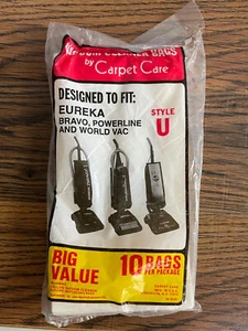 BOLSAS ASPIRADORA CUIDADO ALFOMBRA ESTILO U EUREKA BRAVO POWERLINE WORLD VAC 10 CT. - Imagen 1 de 4
