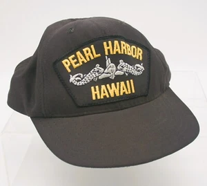 Pearl Harbor Cap Hat Black w/Gold Text Snap-Back Adjustments - Picture 1 of 6