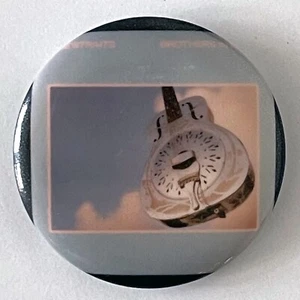 Vintage 1985 DIRE STRAITS button pin Brothers in Arms Mark Knopfler 1.25" - Picture 1 of 2