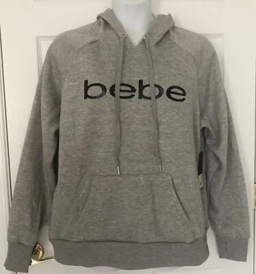NUEVO CON ETIQUETAS BEBE Sport Gris Jaspeado Logo Sudadera con Capucha 3X Bolsillos Canguro $94 Foto 1 de 4