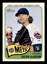 2014 Topps Heritage Factory High Real One Auctograph/Auto Jacob deGrom Blue Ink