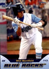 2011 Wilmington Blue Rocks Choice 19 Whit Merrifield Florence SC Advance NC Card