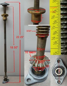 Tornillo de plomo de carrera de viaje de 22,25"" 5/8 - Imagen 1 de 12