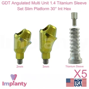 Juego de 5 fundas angulares GDT multi unidad 1,4 titanio plataforma delgada 30° hexagonal interior - Imagen 1 de 12