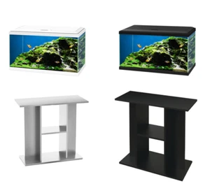Ciano Aqua 60 LED Aquarium 58 litre with Large Filter Light Heater Black White - Picture 1 of 12