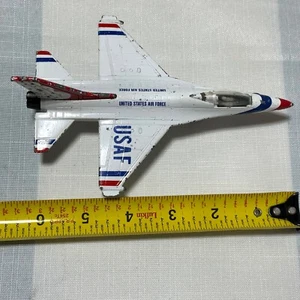 Vintage 1989 ERTL Force One Thunderbirds U.S. Air Force F-16 Jet pressofuso - Foto 1 di 19