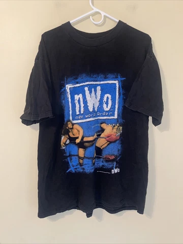 Vintage NWO New World Order Giant Vs Lex Luger 90’s Gildan Black XL Cover