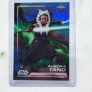 2024 Topps Chrome Star Wars Blue Refractor #1 Ahsoka Tano Non Auto /150 - Picture 1 of 10