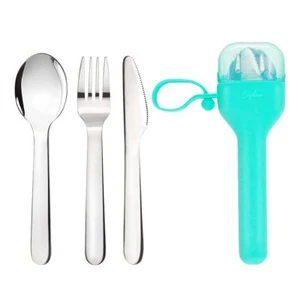Travel Utensils Set For Camping And Kids Lunch Box Stainless Steel Fork And Spoo - Picture 1 of 7