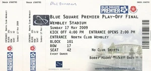 CAMBRIDGE UNITED V TORQUAY UNITED PLAY OFF FINAL ~ 17 DE MAYO DE 2009 ~ BOLETO DE PARTIDO - Imagen 1 de 1