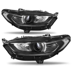 FOR 13-16 FORD FUSION FACTORY STYLE PROJECTOR HEADLIGHT HEAD LAMPS BLACK/CLEAR - Picture 1 of 6
