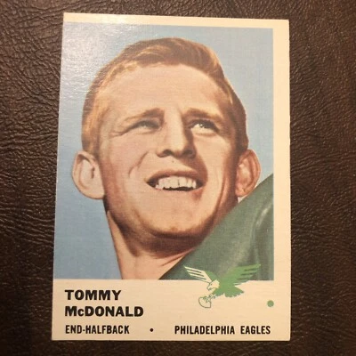 1961 FLEER TOMMY McDONALD #51 PHILADELPHIA EAGLES FOOTBALL CARD  - Image 1 of 2