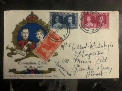 1937 Napier New Zealand King George VI Coronation FDC First Day Cover KGVI - Image 1 of 2