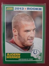 2013 Bjoern Werner ROOKIE CARD Score #340 Indianapolis Colts NFL Trading Card