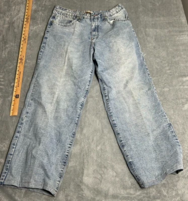 Pantalones de mezclilla Brooklyn Xpress vintage para hombre 36 azules holgados pierna ancha desvanecimiento hip hop grunge Y2K Foto 1 de 4