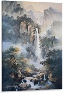 Chinese Style Landscape Painting Poster Illustration Wall Art Living Room - Picture 1 of 6