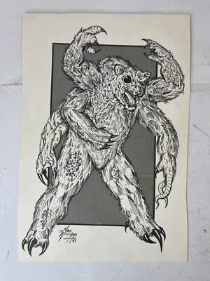 Hero Games Champions RPG Mark Williams personagem arte original 1981 - Imagem 1 de 4