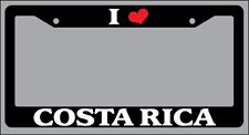 Black License Plate Frame I Heart Costa Rica Auto Accessory 2003