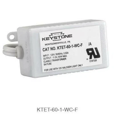 Lastre transformador halógeno de bajo voltaje Keystone KTET-60-1-WC-F - 60W, 12V Foto 1 de 2