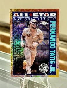 2025 Topps Series 2 FERNANDO TATIS JR. #/199 AQUA MOJO Silver Pack 1990 Chrome - Bild 1 von 2