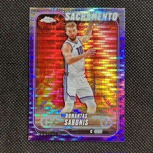 Domantas Sabonis 2025 Topps Chrome Purple Pulsar Refractor /275 Kings - Picture 1 of 3