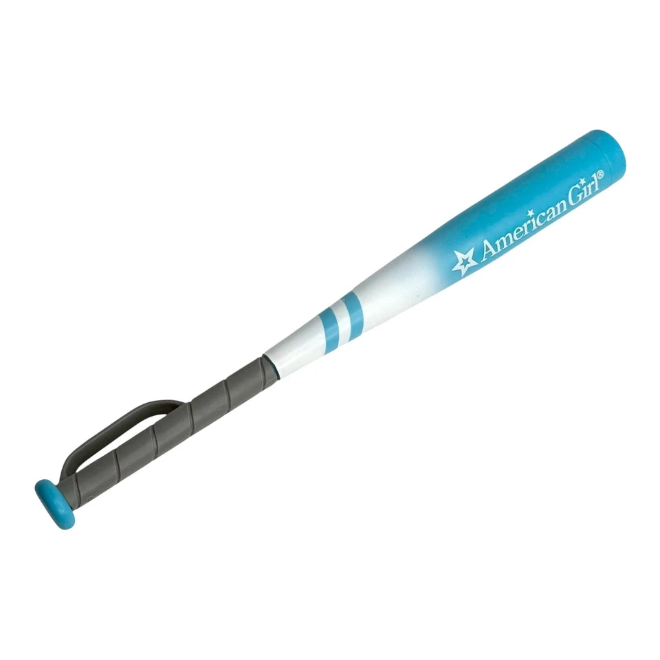 Muñeca bate de béisbol de softbol American Girl equipo deportivo azul blanco gris mango 8,2" Foto 1 de 4