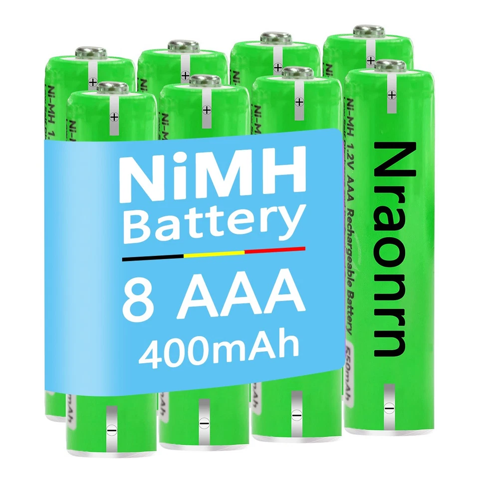 2~8X 400mAh AAA NI-MH Battery 1.2V Rechargeable for Panasonic Gigaset Mobilteile - Bild 1 von 4