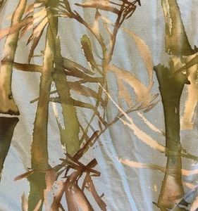 Cuddledown Seafoam Green Bamboo Print Cotton percale Duvet Cover KING Italy Made - Picture 1 of 9