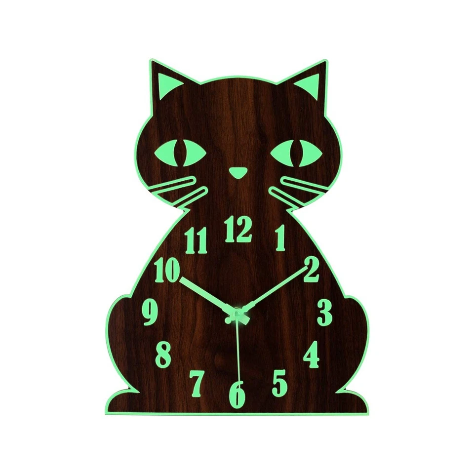 Luminoso Reloj de Pared Silencioso Sin Tictac Diseño Animal Reloj para Niño, Batería... Foto 1 de 4