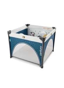 Century Play On 2 in 1 Playard, Activity Center Playpen Includes Soft Toys, Blue - Picture 1 of 7