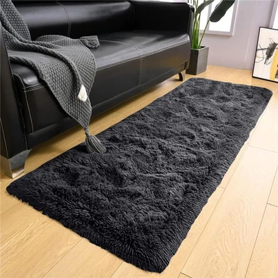 Large Non Slip Hallway Runner Rug Soft Fluffy Shaggy Carpet Rug Indoor Door Mat - Image 1 of 4