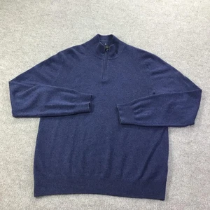 Bloomingdales Sweater Mens Large Cashmere Half Zip Pullover - Picture 1 of 15