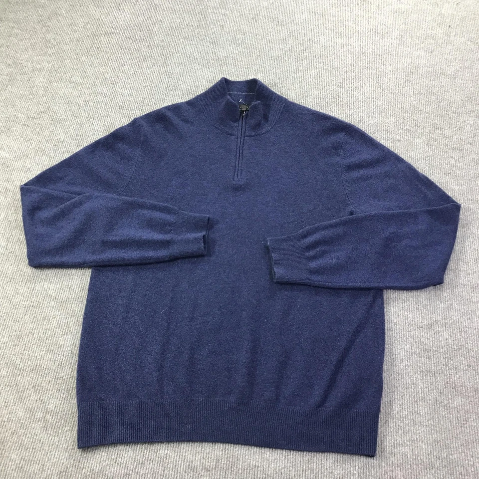 Bloomingdales Sweater Mens Large Cashmere Half Zip Pullover - Image 1 of 4