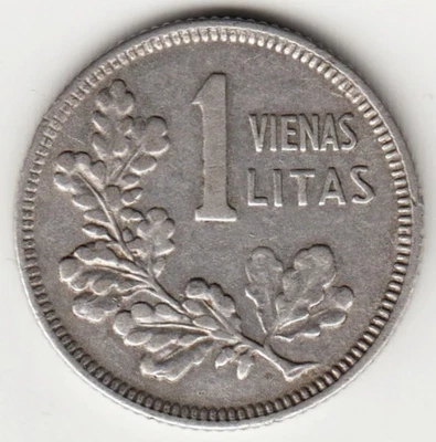 LITHUANIA KM#76. 1 LITAS 1925. aXF. Silver State Coinage - Image 1 of 2