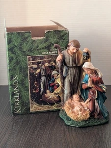 "Estatua de colección de la Sagrada Familia de Kirkland 8"" pintada a mano resina Navidad religiosa"  - Imagen 1 de 11