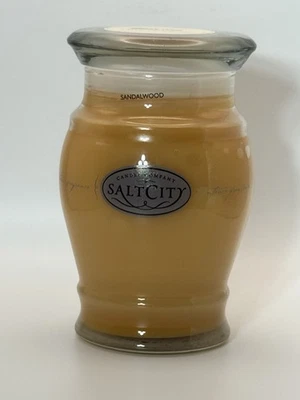 New UNLIT HTF Large salt city candle Sandalwood Intense fragrance 26oz Fall Cozy - Image 1 of 4