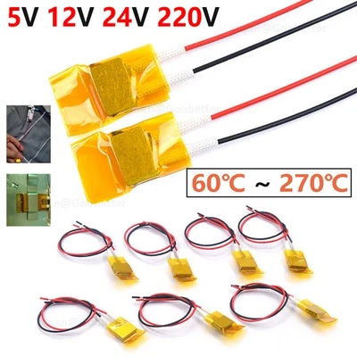 PTC Heizplatte 5V 12V 24V 220V Heizelement Thermostat Heizung Platte 50℃-270℃ - Bild 1 von 4