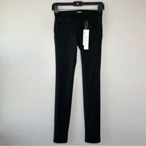 HUDSON Black Skinny Pants Kids Girls Size 12 Emo Alt Skater Goth Punk Grunge  - Picture 1 of 9