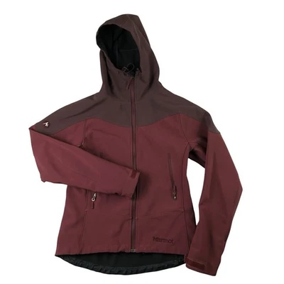 Marmot Womens Small Purple Stretch Softshell Full Zip Hooded Jacket - Image 1 of 4