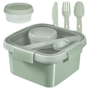 CURVER Quadratisch BOX To Go Lunch Kit 1,1 l Grün ECO Mikrowellen Food Container