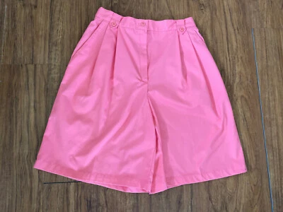Vintage Koret Francisca Womens Coral Pink Shorts Size 12 Side Elastic Waist EUC - Image 1 of 4