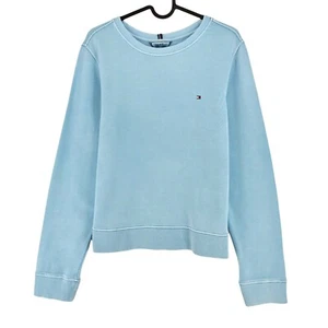 TOMMY HILFIGER Blue Crew Neck Sweatshirt Sweater Jumper Size S - Picture 1 of 8