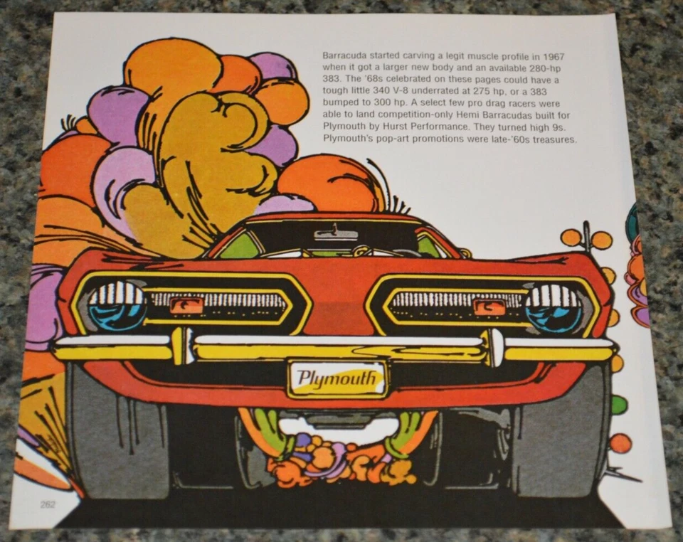 1968 PLYMOUTH BARRACUDA PICTURE FEATURE PRINT 68 340 383★★8 - Image 1 of 1
