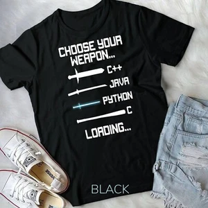 T-Shirt Programmatore Divertente Geek Java C Programmazione Unisex T-shirt - Foto 1 di 11