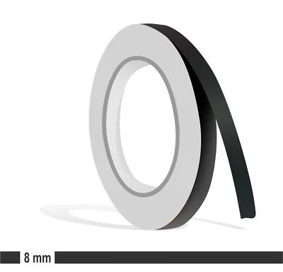 ZIERSTREIFEN - 8mm MATT SCHWARZ matte 10m Auto black 8 Stripe Boot 0,8 cm Dekor - Bild 1 von 3