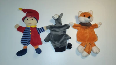 Sterntaler & Beleduc Kasper, Esel & Fuchs - Handpuppen Set für Kinder - Bild 1 von 4